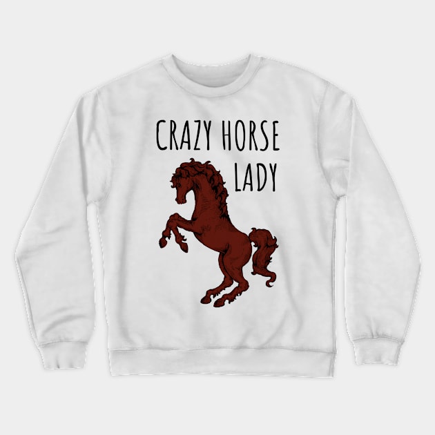 Crazy Horse Lady Crewneck Sweatshirt by juinwonderland 41